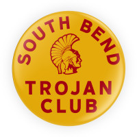 USC Trojans Beat Notre Dame South Bend Trojan Club Gold Button